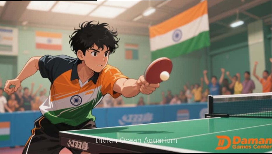 Indian Ocean Aquarium - Hindi Localization Indian Ocean Aquarium showing Hindi language interface with Indian-themed decorations